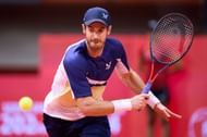 Andy Murray in action against Sebastian Korda at the Gijon Open.